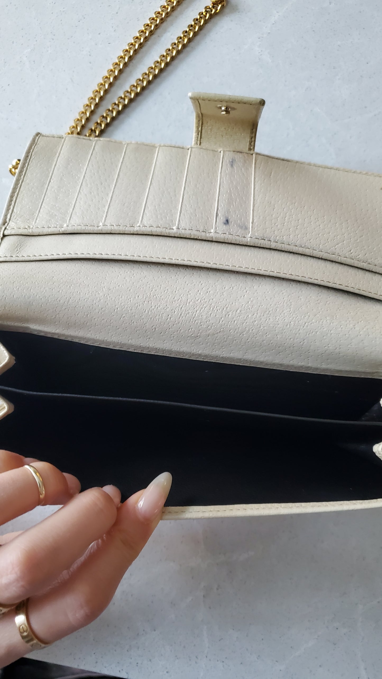 Authentic Gucci Upcycle Brown Wallet on Chain