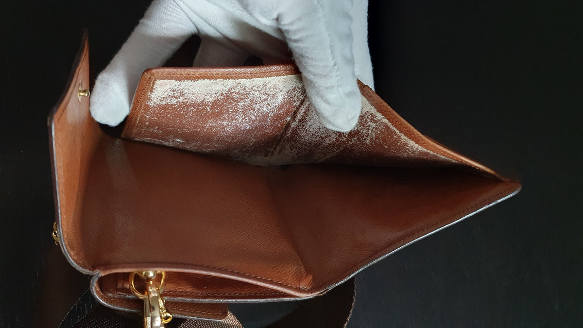 Authentic Vintage Louis Vuitton (3) Upcycle Small Wallet on Chain & Strap