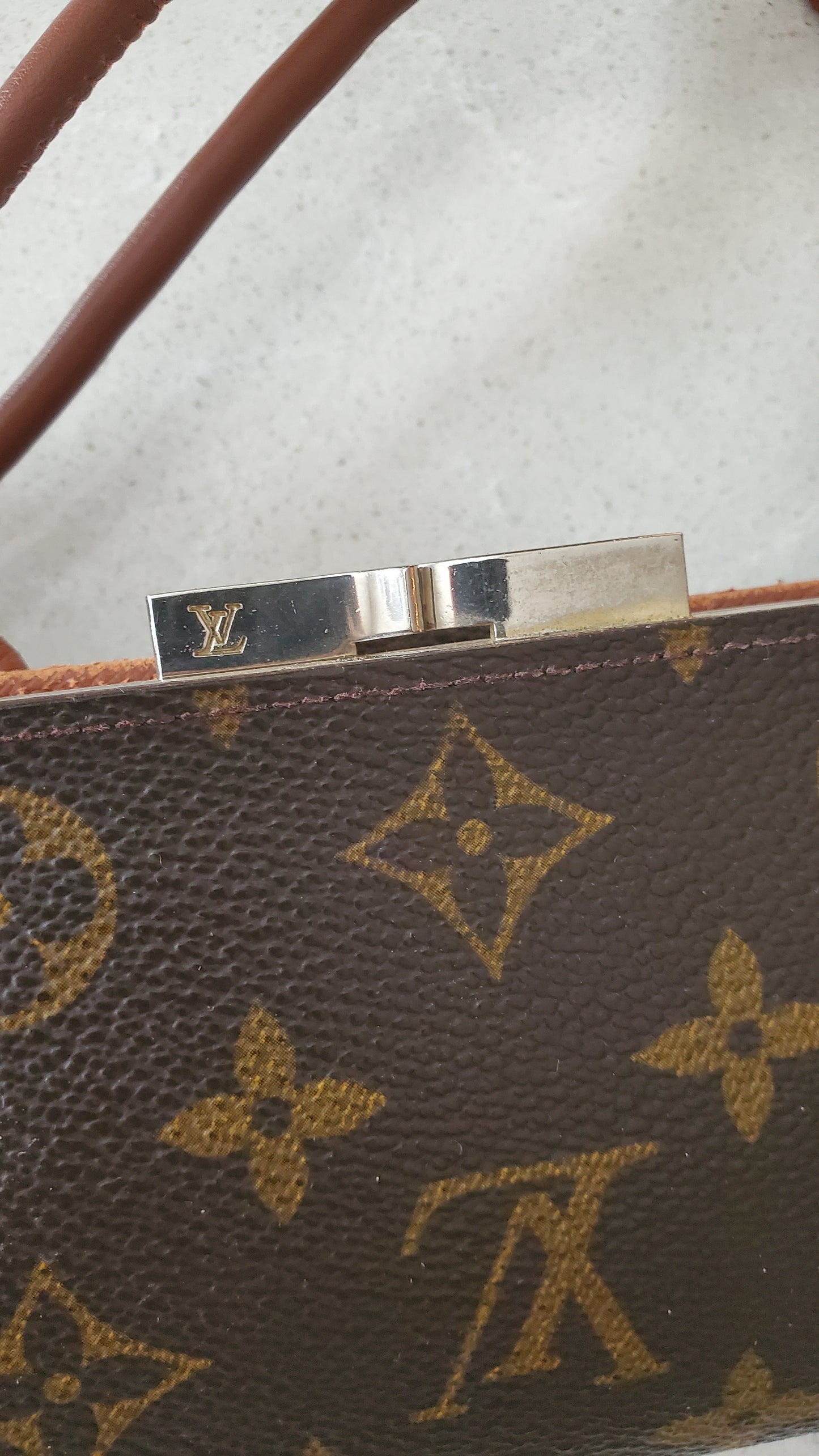 Authentic Vintage Louis Vuitton Upcycle Small Compact Wallet with Strap