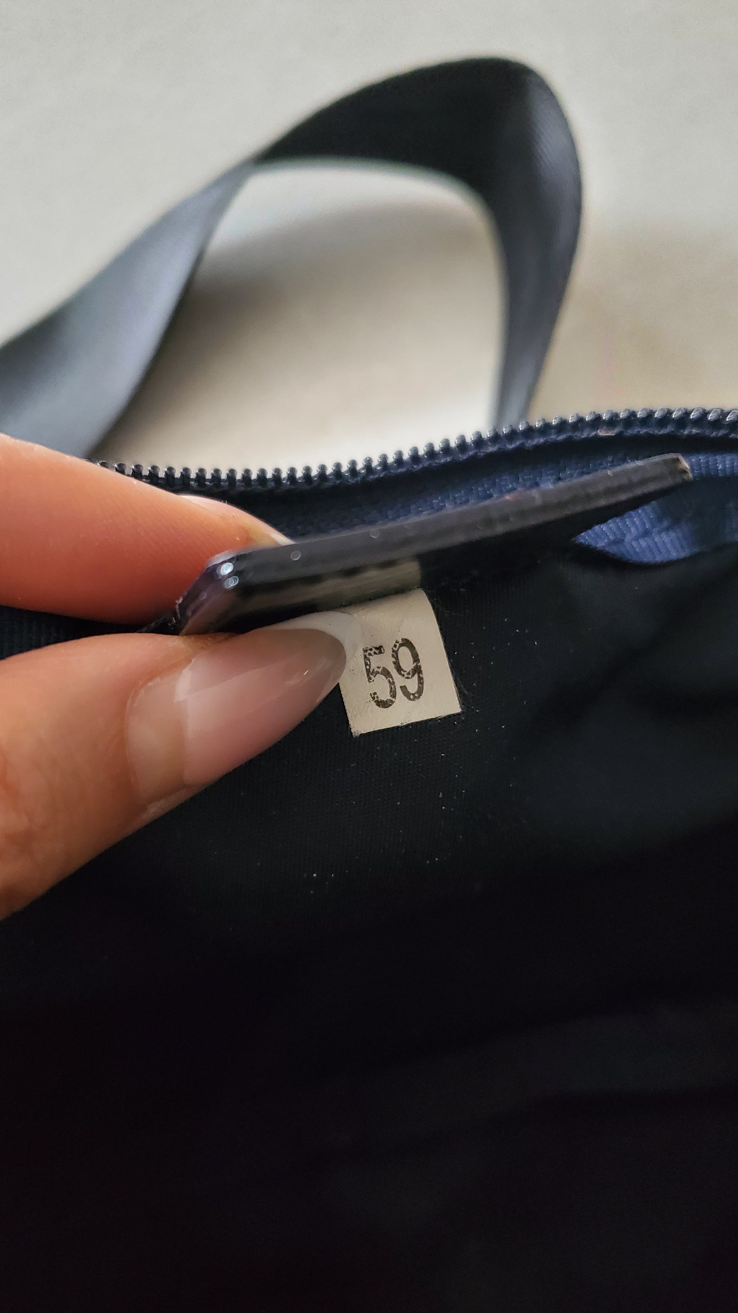 Authentic Prada Upcycle (Dark Navy) Nylon Pouch on Chain & Strap
