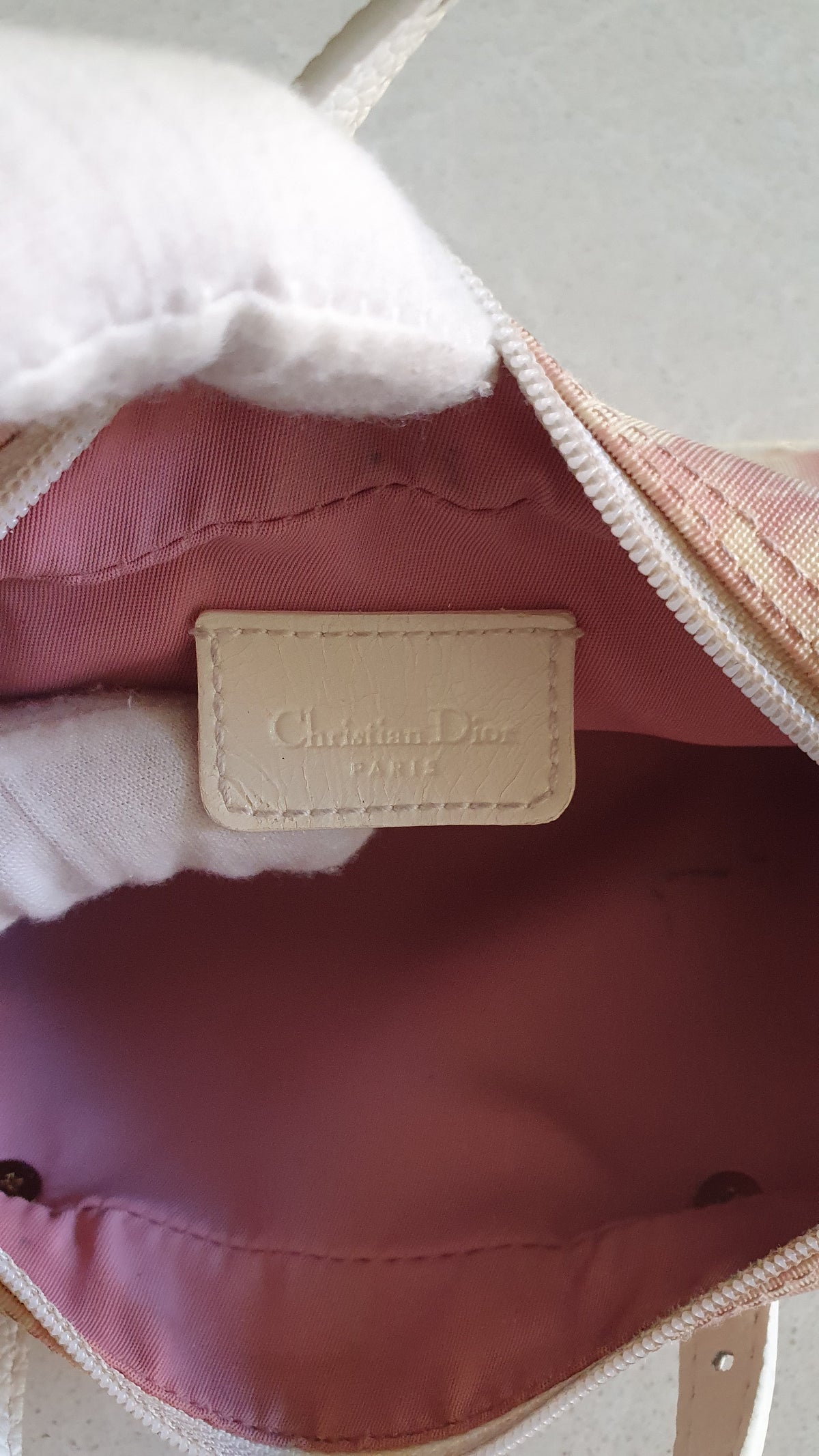 Authentic Vintage Dior Upcycle Pink Shoulder Pouch Purse with Two Handles
