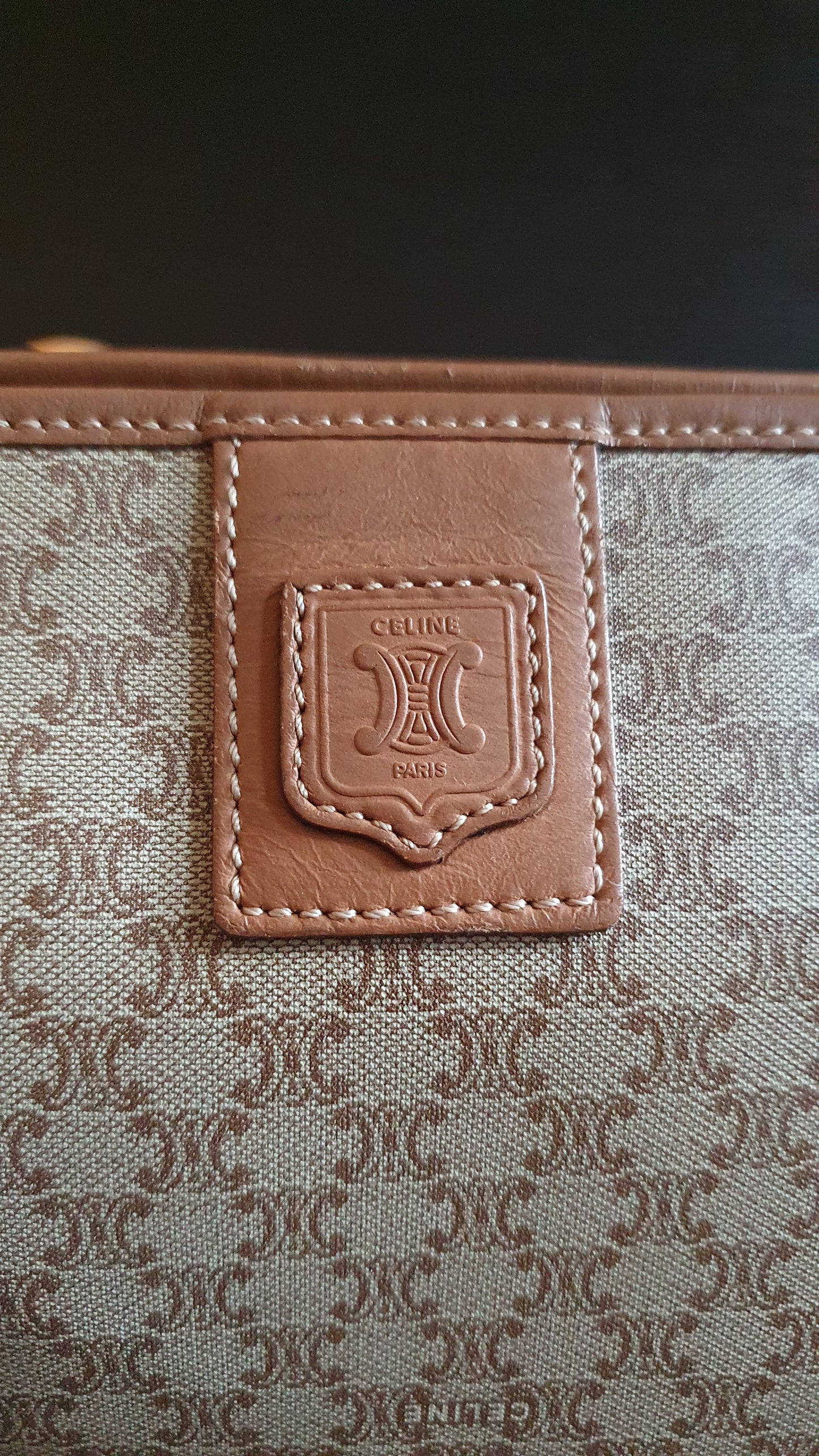 Authentic Vintage Celine Upcycle Tan Shoulder Purse