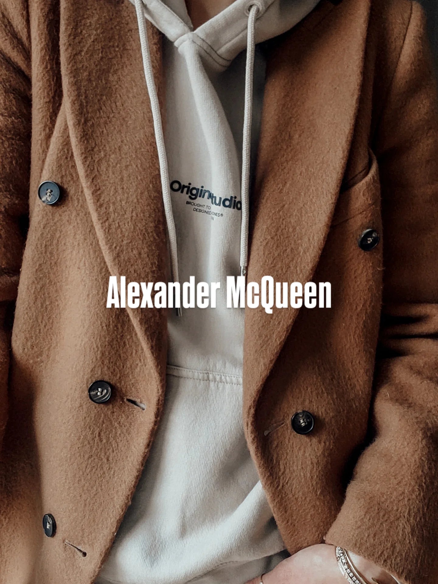 Authentic Alexander McQueen 2014 Runway Wool Camel Coat