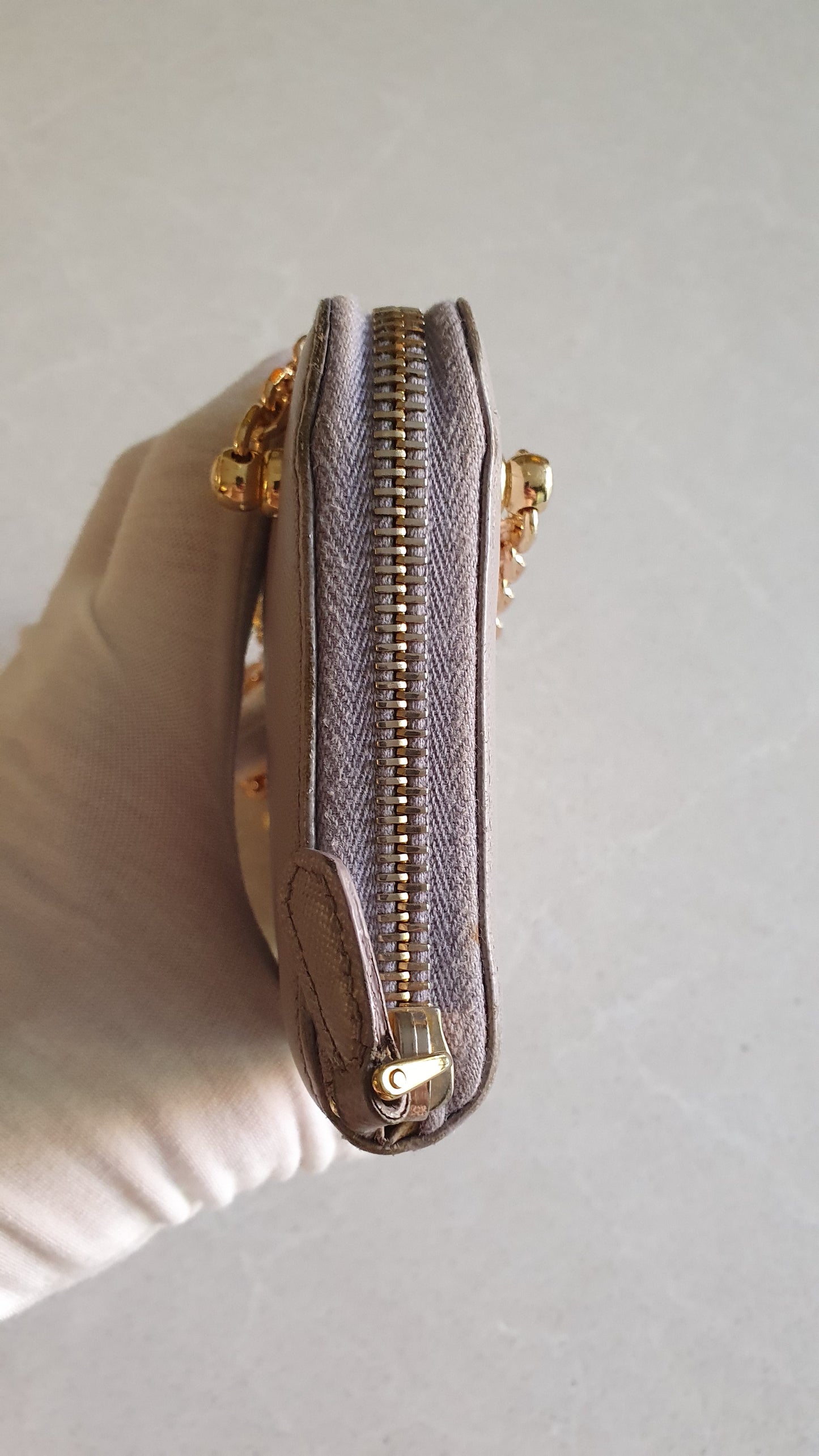 Authentic Prada Upcycle Zip Wallet with Chains