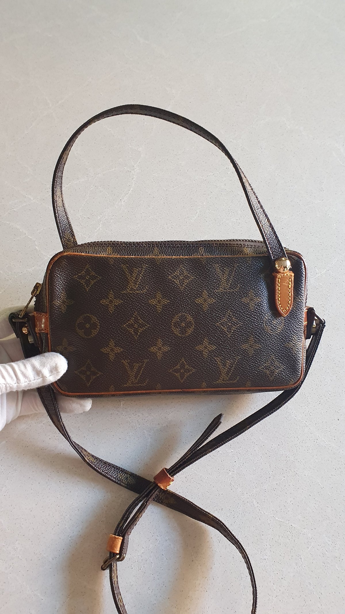Authentic Vintage Louis Vuitton (2) Upcycle Purse with Straps
