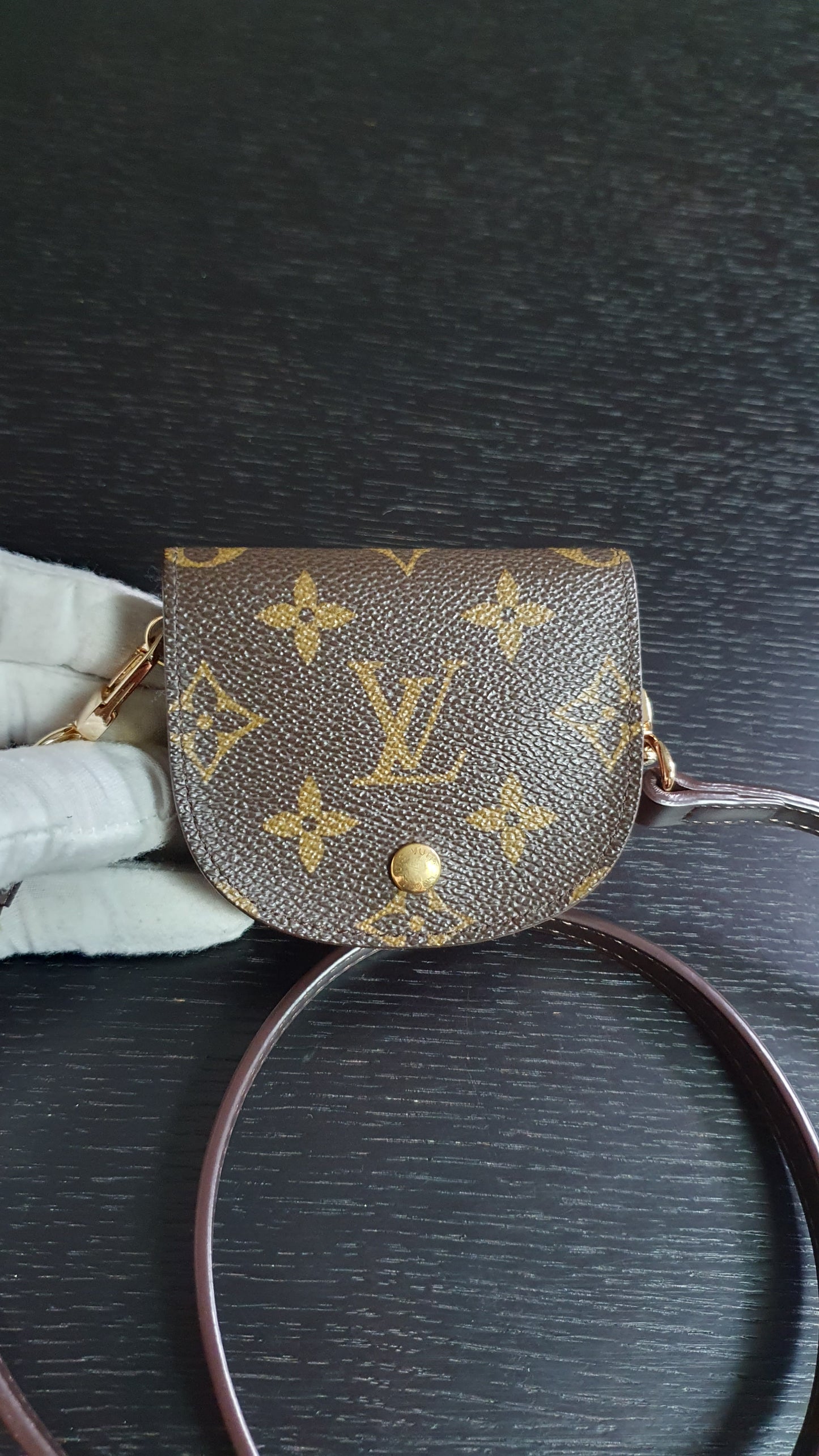 Authentic Vintage Louis Vuitton Upcycle Mini Pouch with Strap