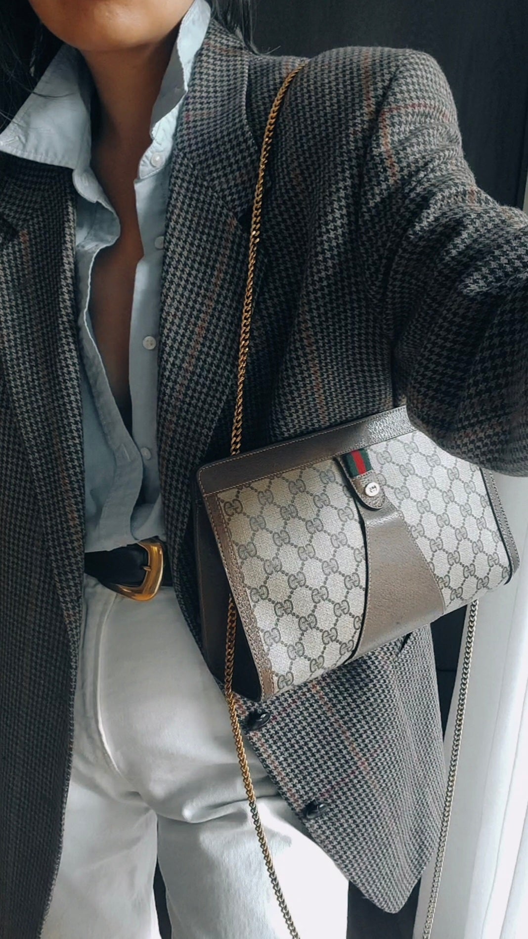 Authentic Vintage Gucci Upcycle Purse with Chains (with velcro closing)
