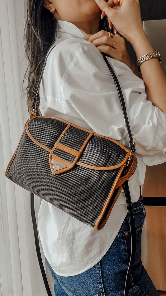 Authentic Vintage YSL Yves Saint Laurent Upcycle Black Purse with Straps