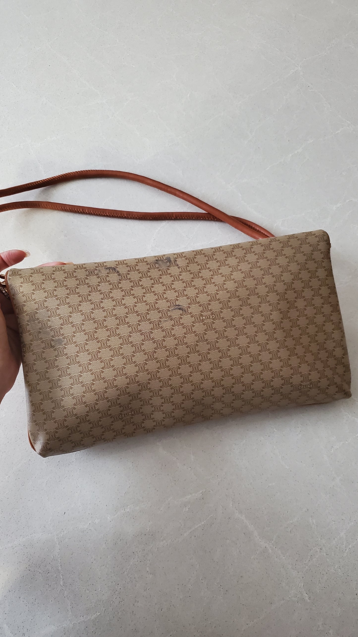 Authentic Vintage Celine Upcycle Purse with Strap