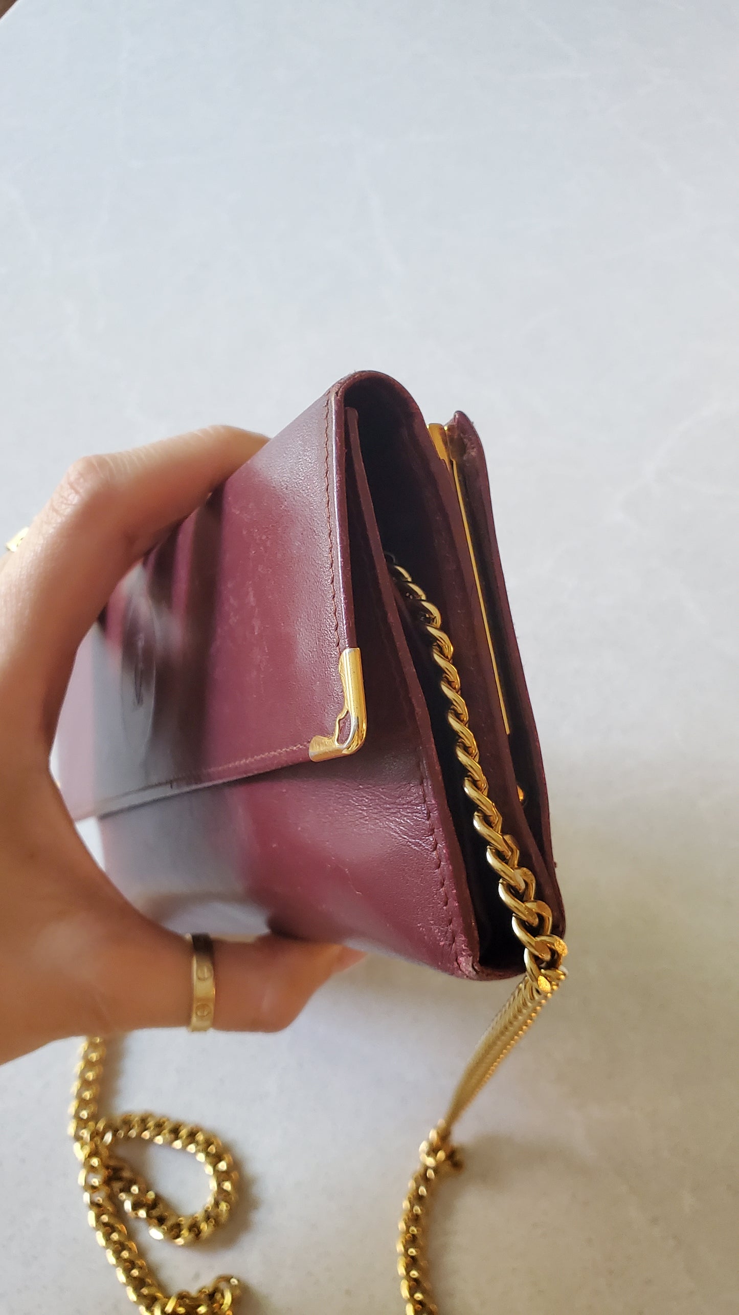 Authentic Vintage Cartier Upcycle Long Wallet on Chain