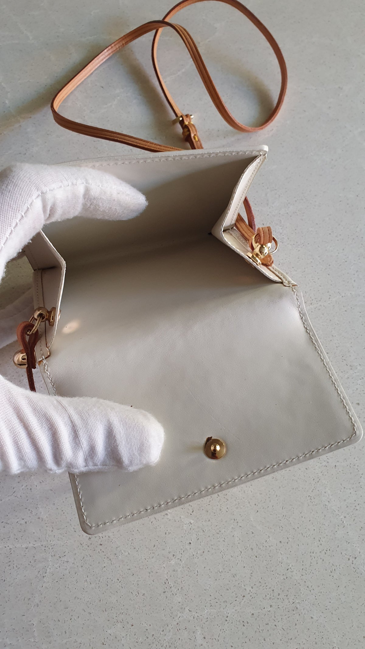 Authentic Louis Vuitton Upcycle Small Yellow Vernis Compact Wallet with Strap