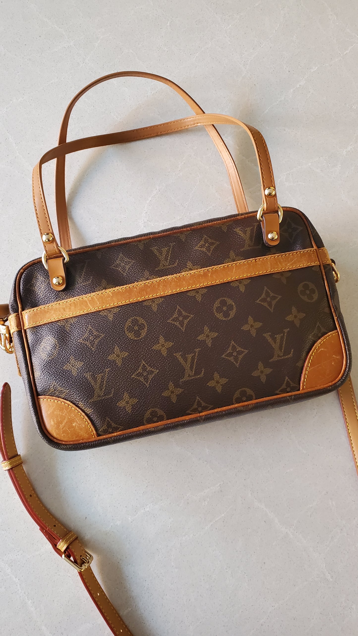 Authentic Vintage Louis Vuitton Upcycle Large Purse with Straps