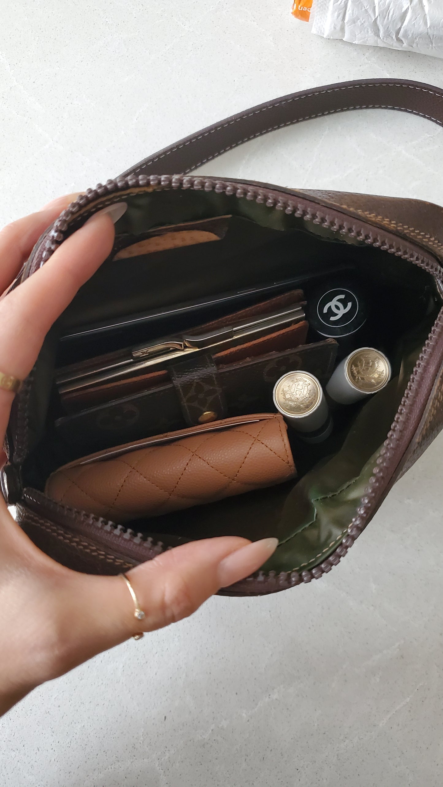 Authentic Vintage Gucci Upcycle (Brown) Shoulder Purse with Strap