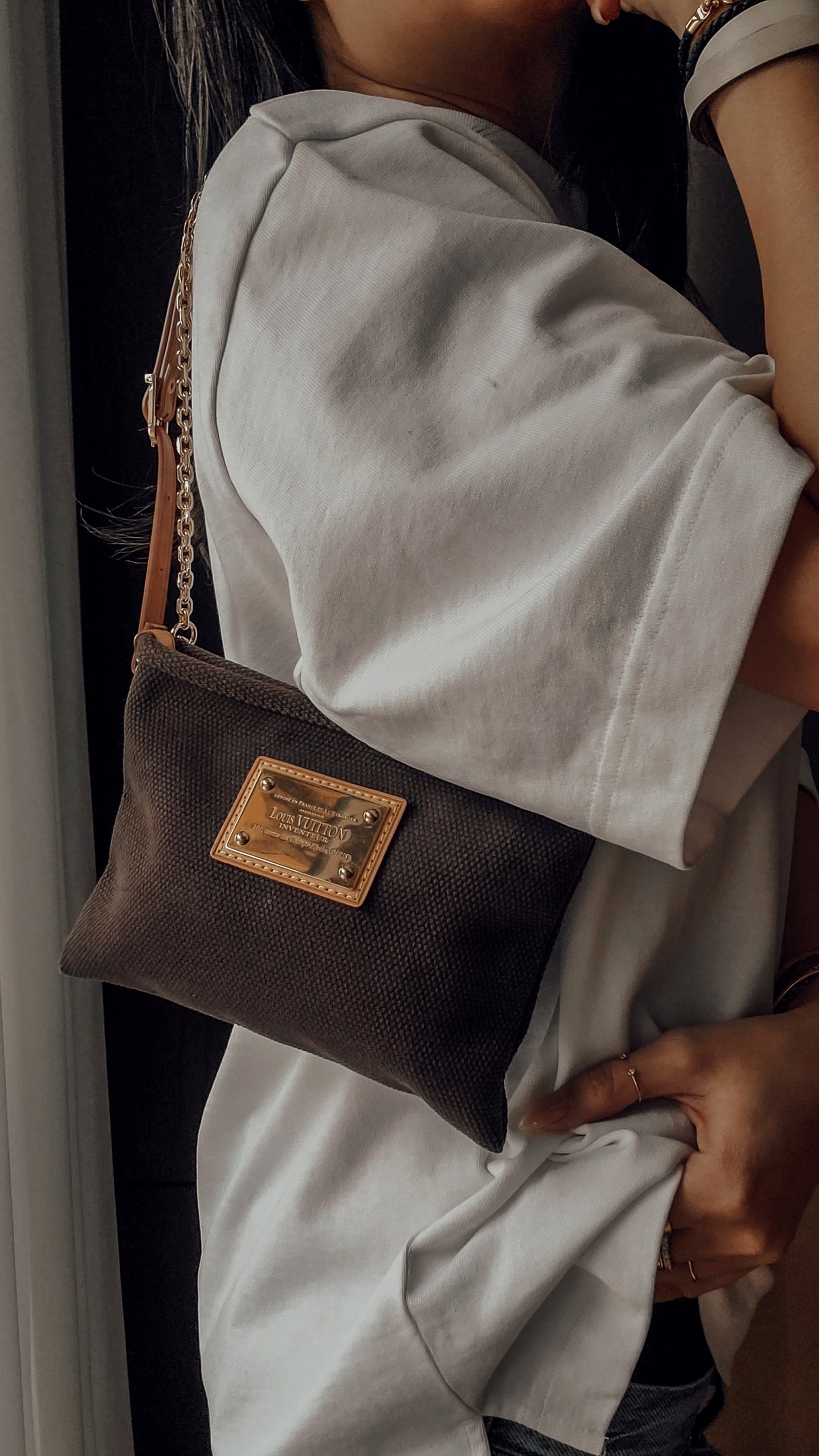 Authentic Louis Vuitton Upcycle Shoulder Purse on Chain/ Strap