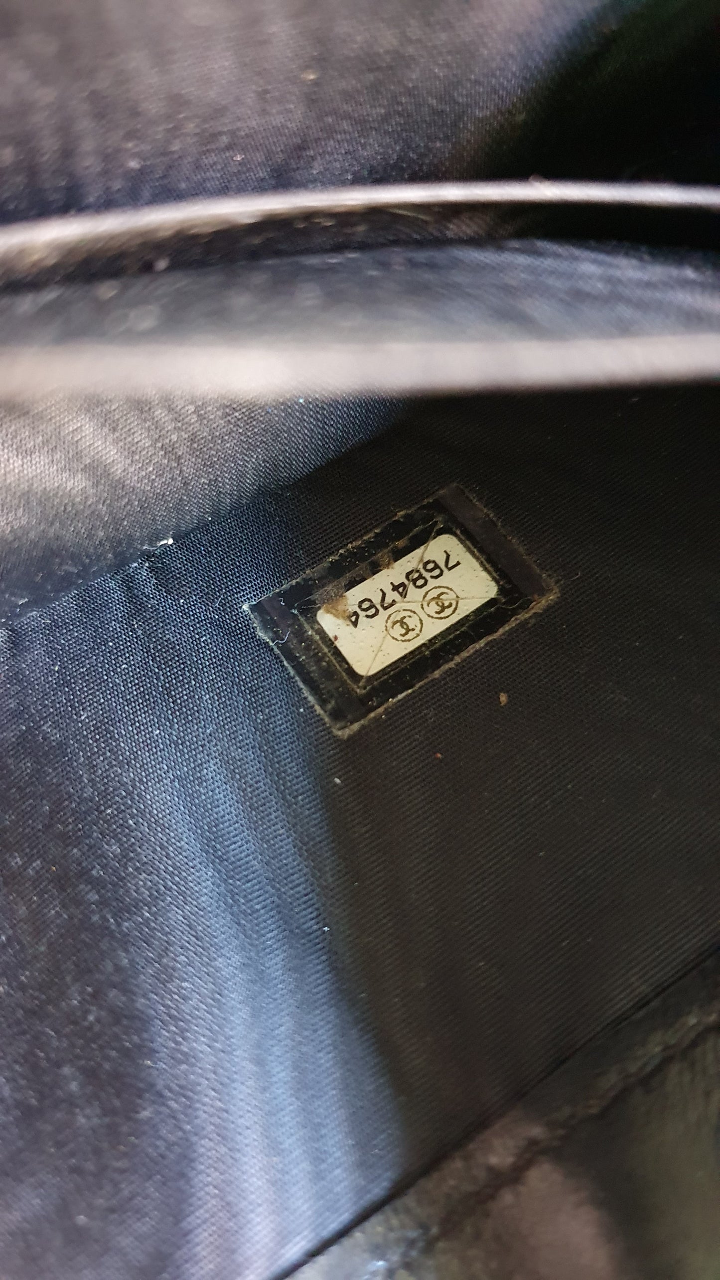 Authentic Chanel Upcycle Black Caviar Wallet with Shoulder Straps
