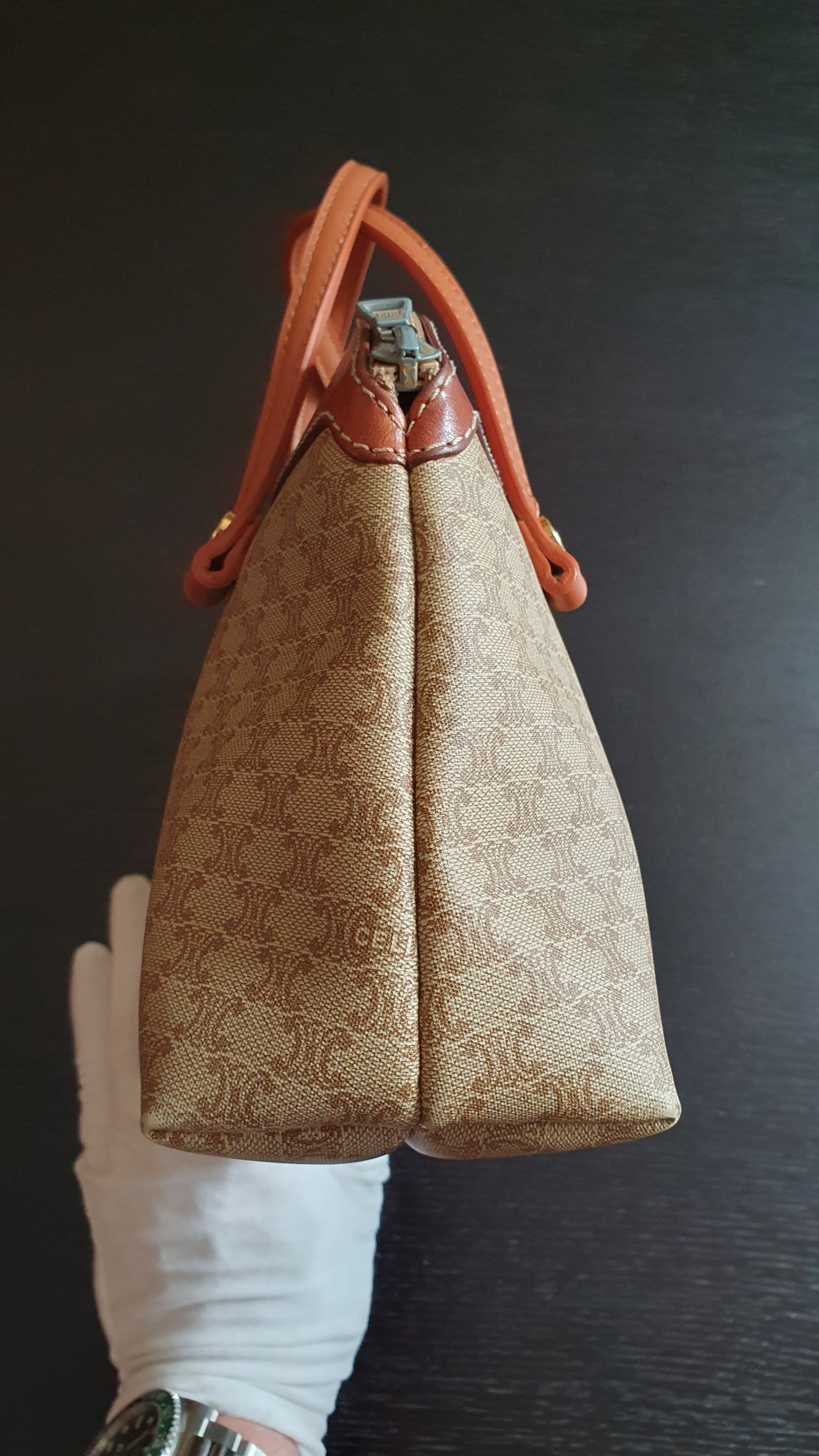 Authentic Vintage Celine Upcycle Purse with Two Handles