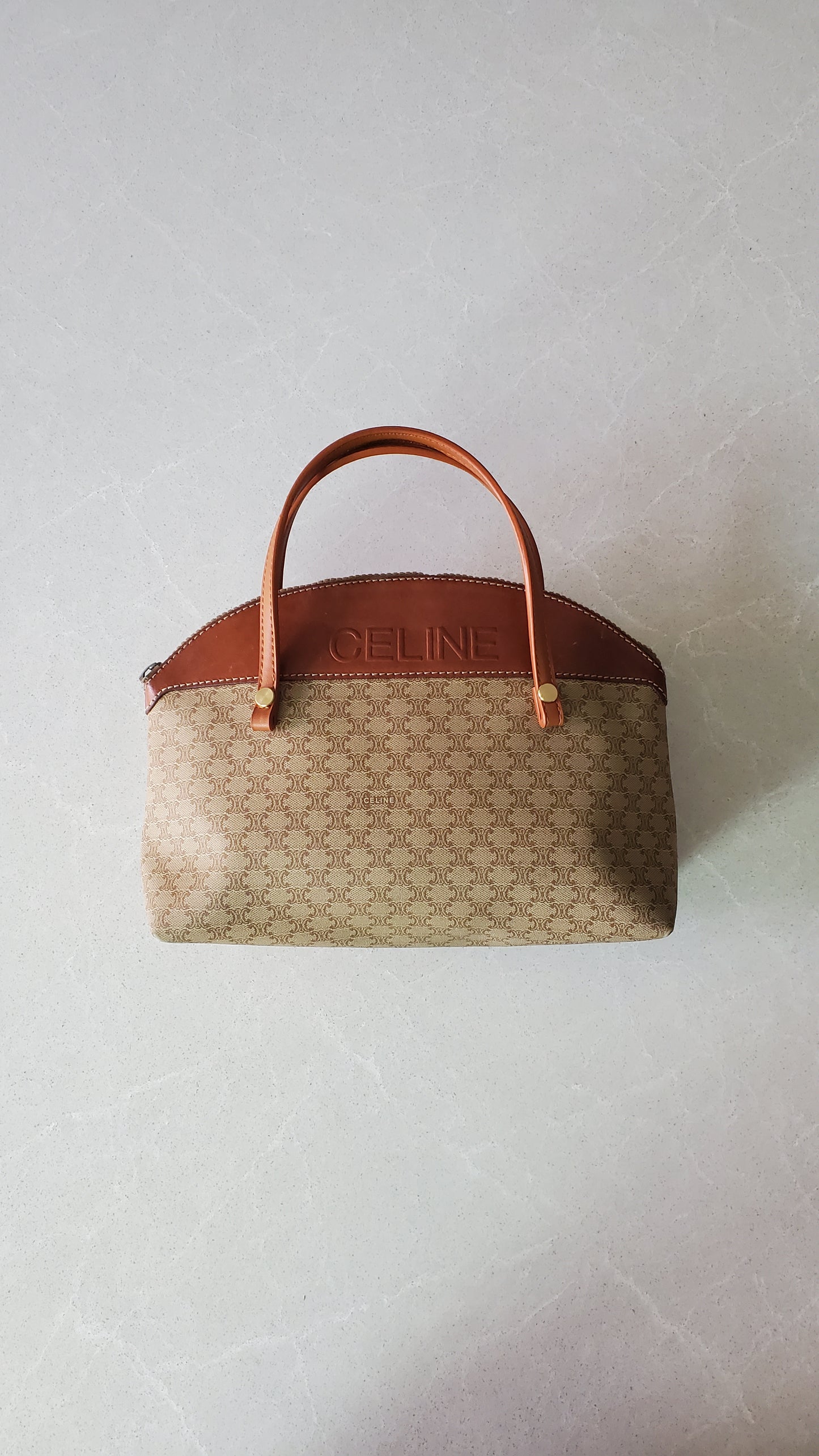 Authentic Vintage Celine Upcycle Purse with Two Handles