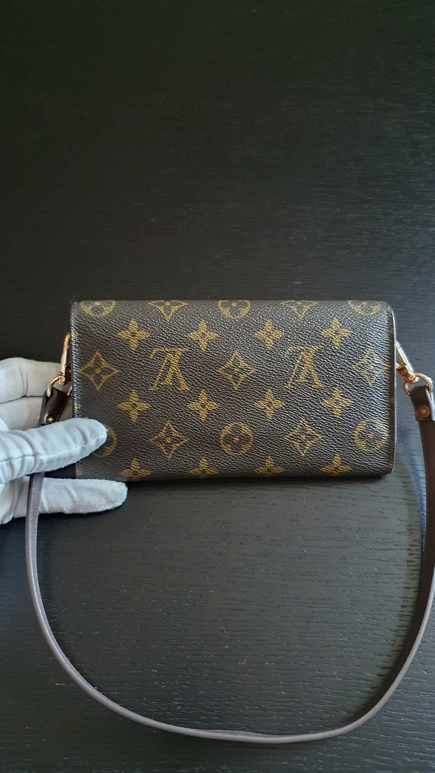 Authentic Vintage Louis Vuitton Upcycle Wallet with Shoulder Strap