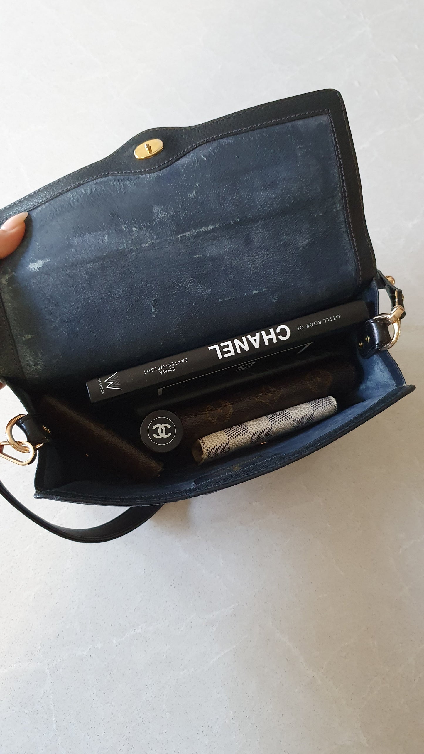 Authentic Vintage Gucci Upcycle (Dark Navy) Versatile Purse