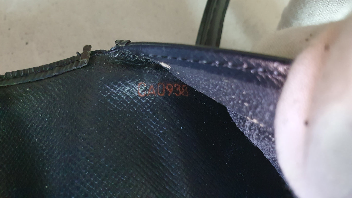 Authentic Louis Vuitton Upcycle Long Black Epi Wallet on Strap & Chain