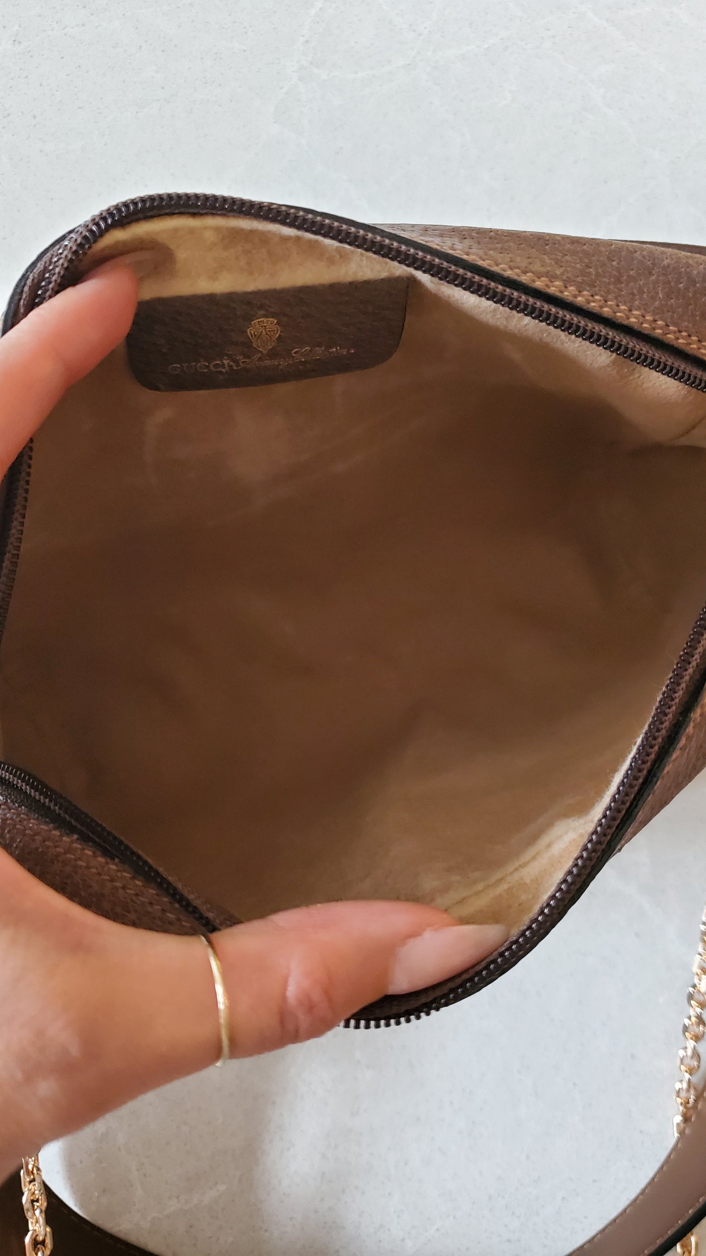 Authentic Vintage Gucci (75.01.012) Upcycle Purse on Chain & Strap