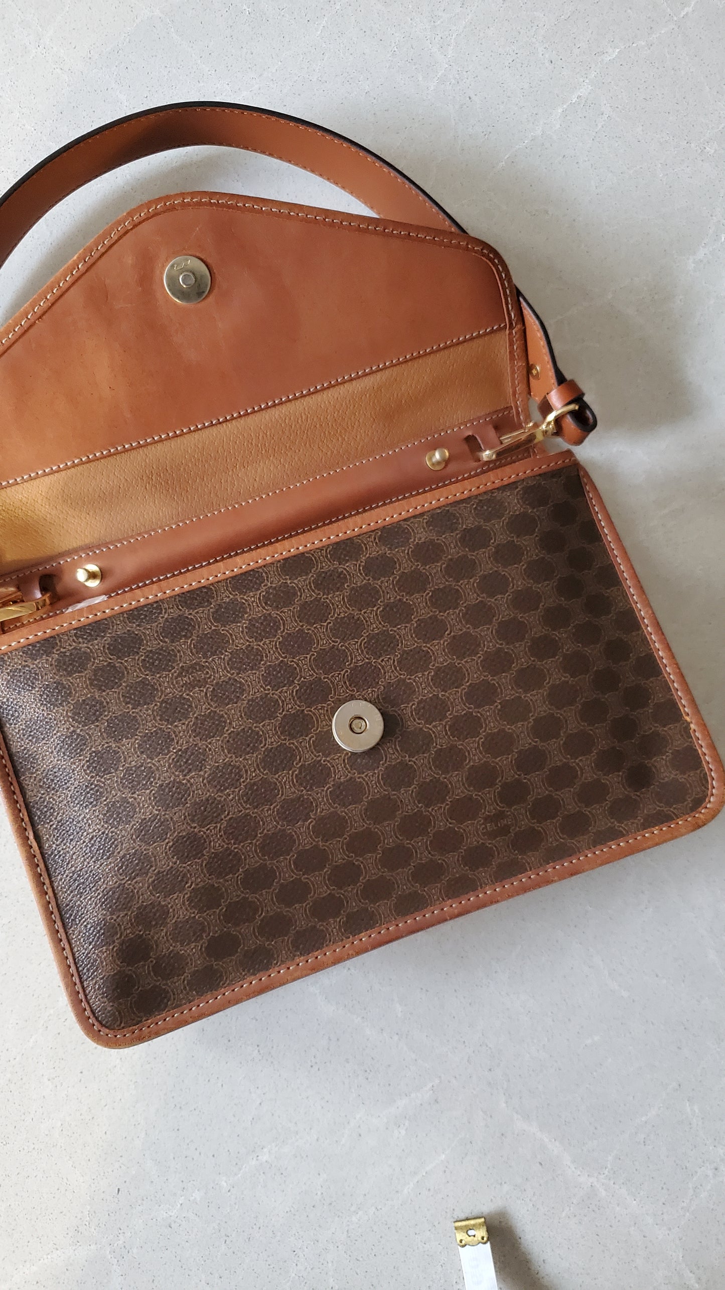 Authentic Vintage Celine Versatile Shoulder/ Crossbody Brown Purse