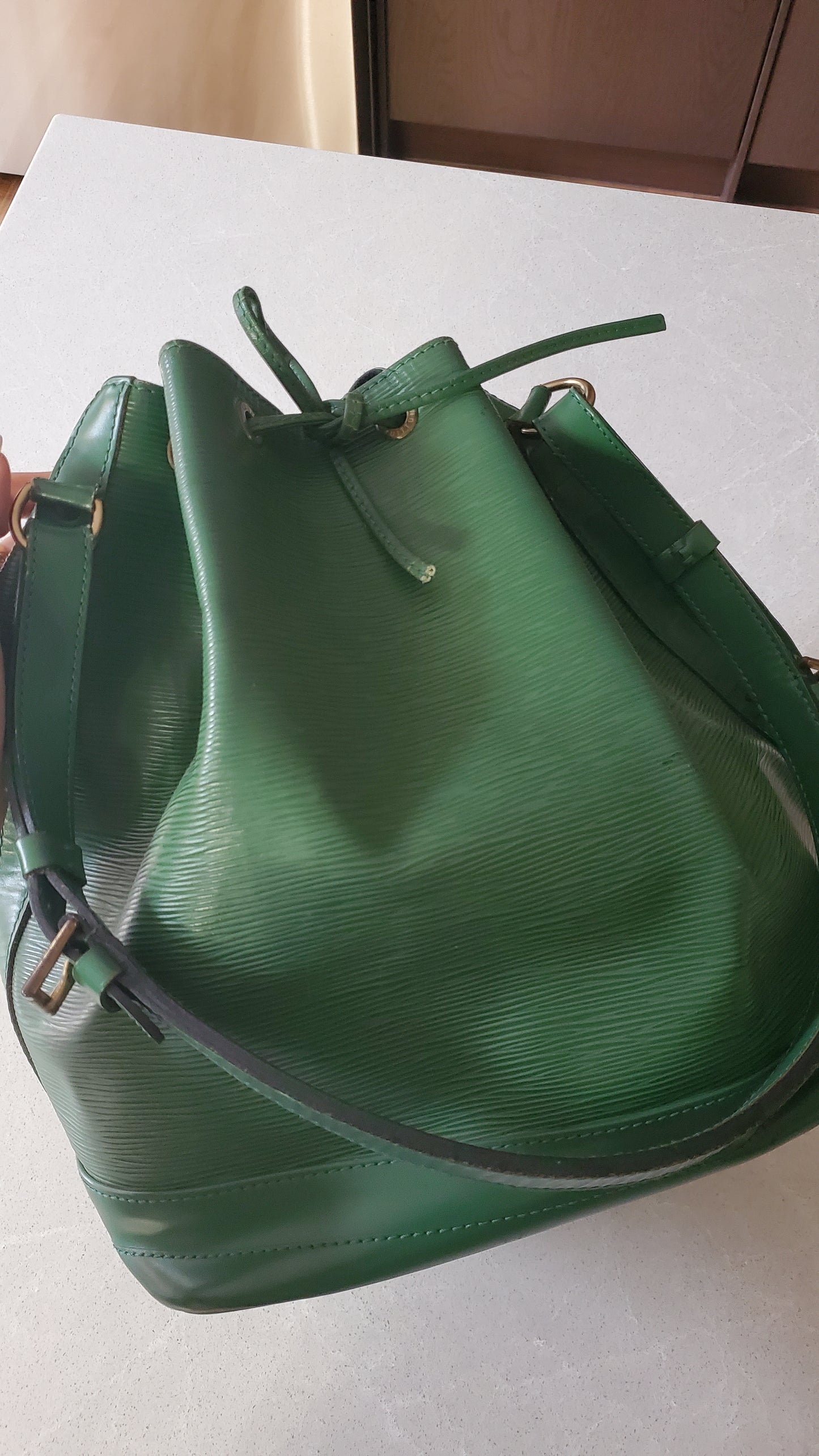 Authentic Vintage Louis Vuitton Green Epi Bucket Bag