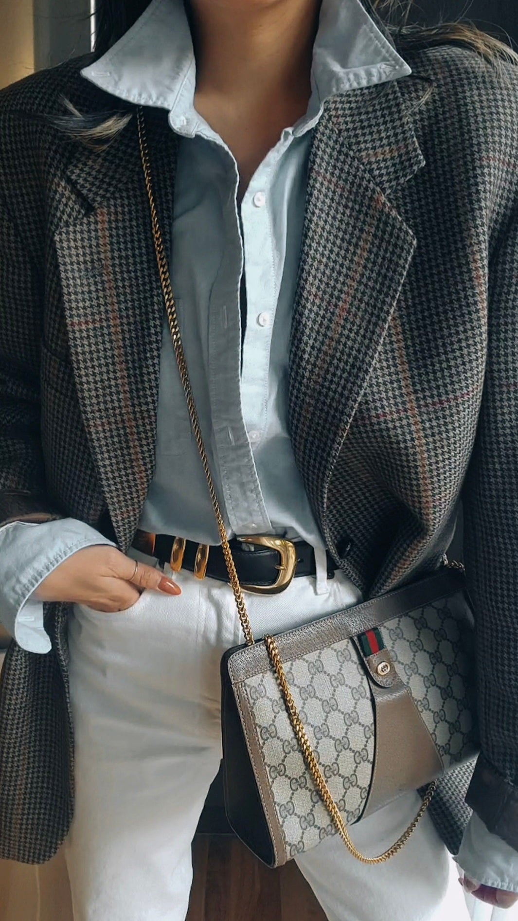 Authentic Vintage Gucci Upcycle Purse with Chains (with velcro closing)
