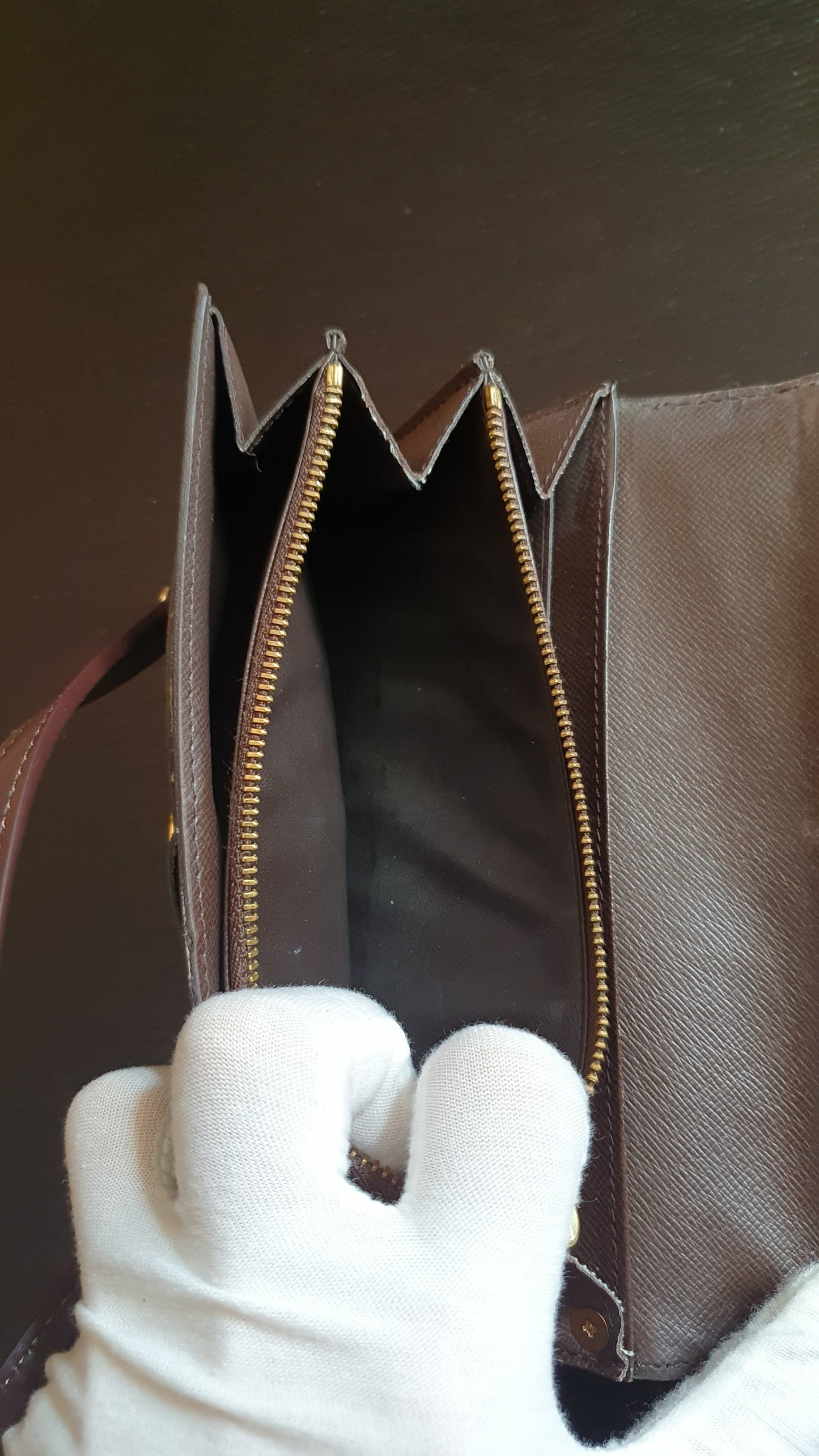 Authentic Vintage Louis Vuitton (2) Upcycle Brown Damier Wallet with Straps
