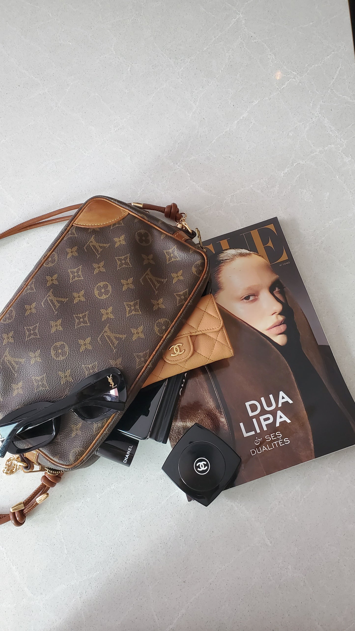 Authentic Vintage Louis Vuitton Upcycle Purse with Strap & Chain