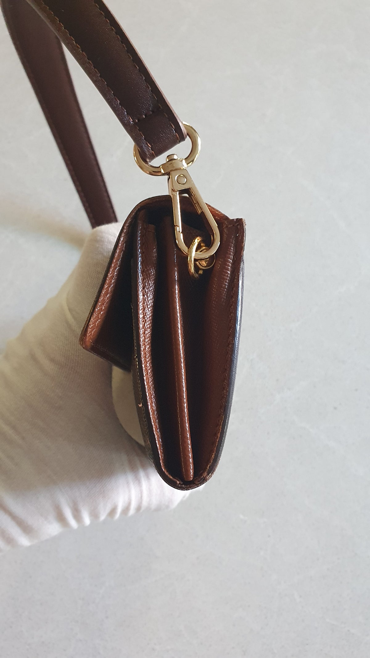 Authentic Vintage Louis Vuitton (2) Upcycle Wallet with Strap