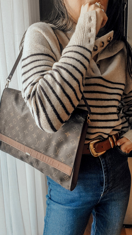 Authentic Vintage Louis Vuitton Upcycle Purse with Shoulder Strap