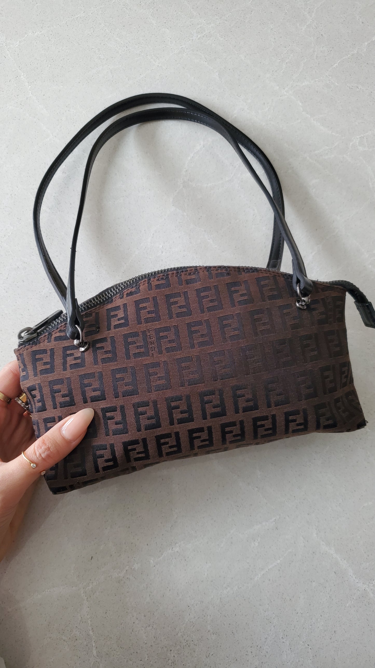 Authentic Vintage Fendi Upcycle Shoulder Purse on Chain & Strap