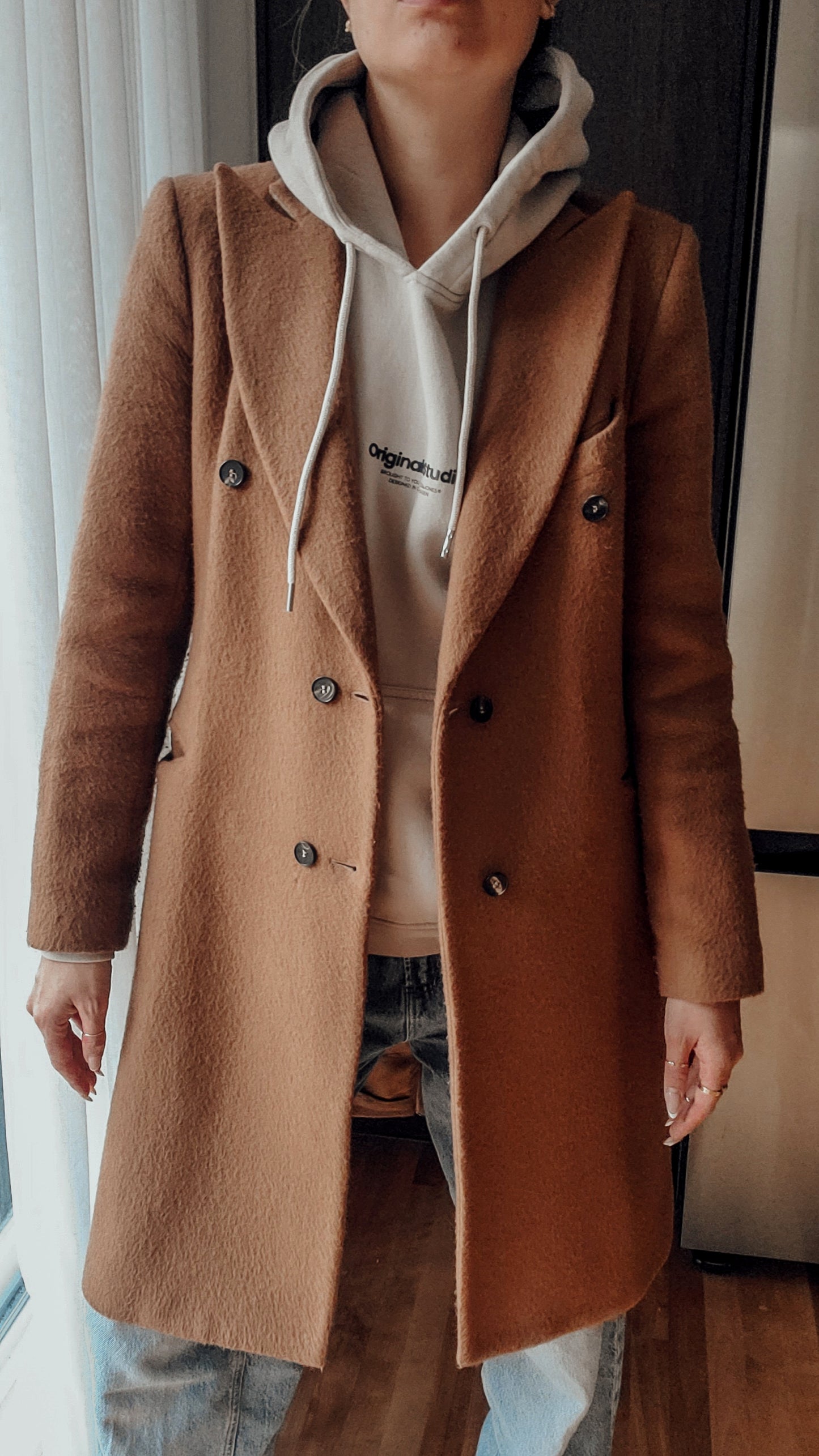 Authentic Alexander McQueen 2014 Runway Wool Camel Coat