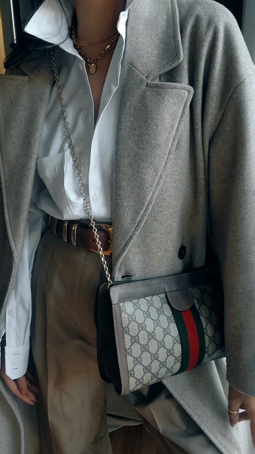 Authentic Vintage Upcycle Gucci Bag on Strap & Chain