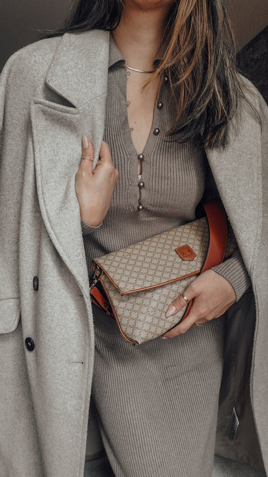 Authentic Vintage Celine Upcycle Purse with Strap