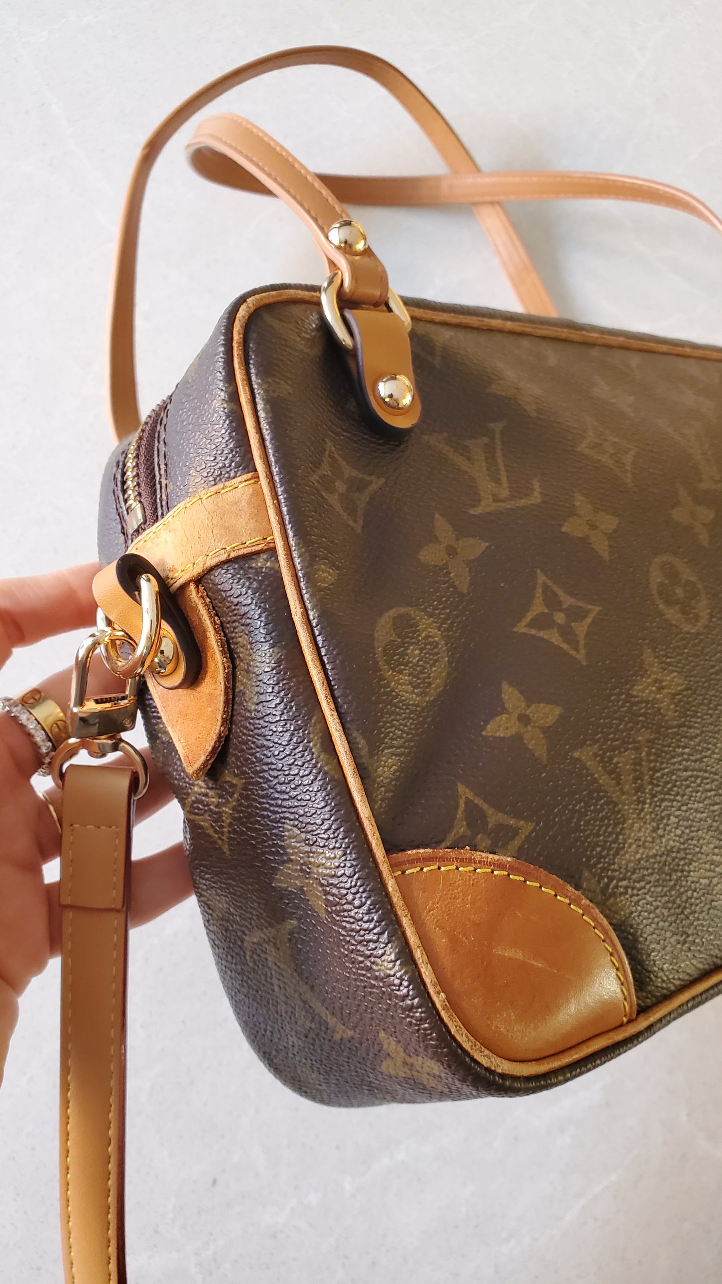 Authentic Vintage Louis Vuitton Upcycle Large Purse with Straps