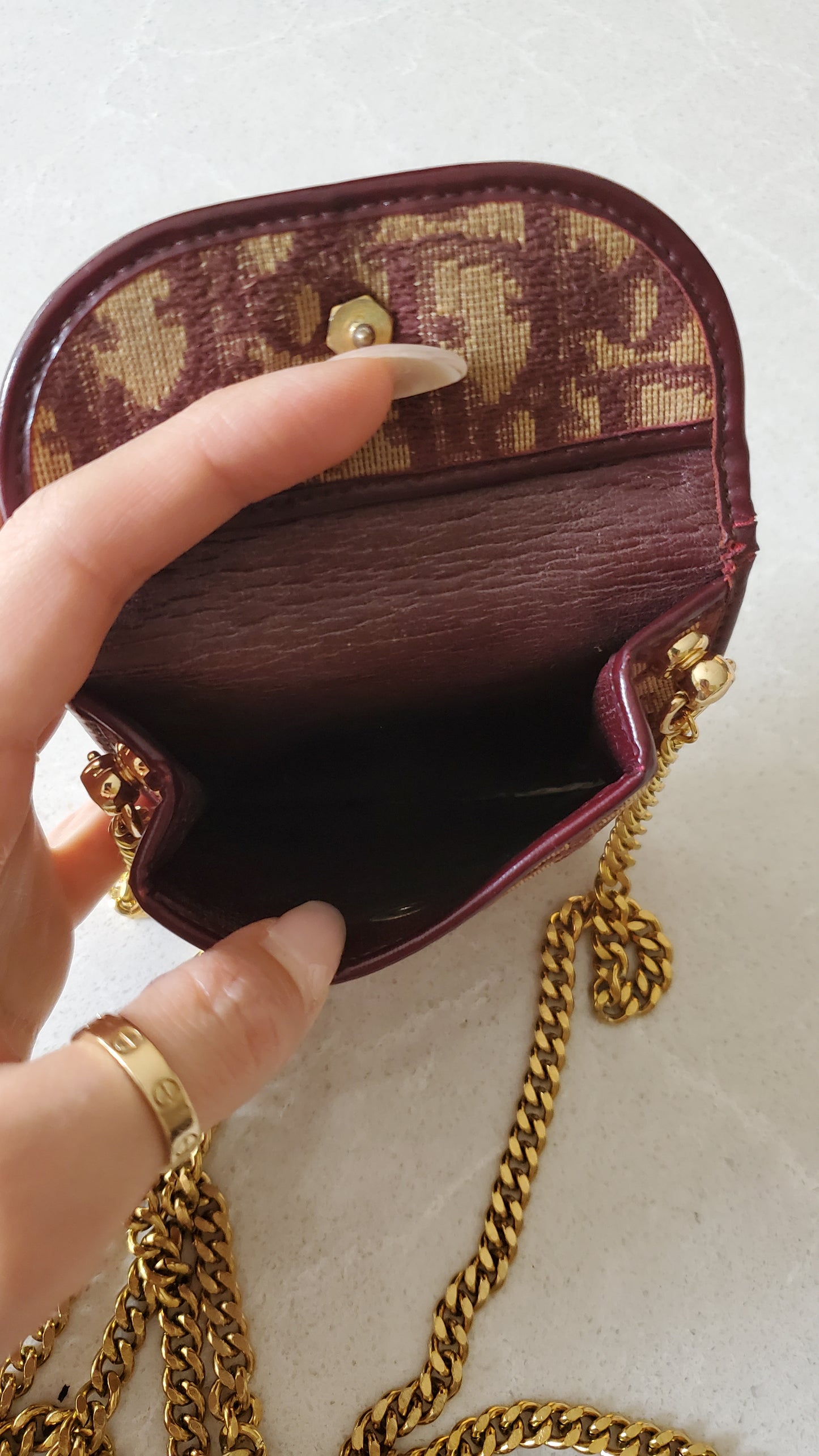 Authentic Vintage Dior Upcycle Versatile Mini Pouch on Chain