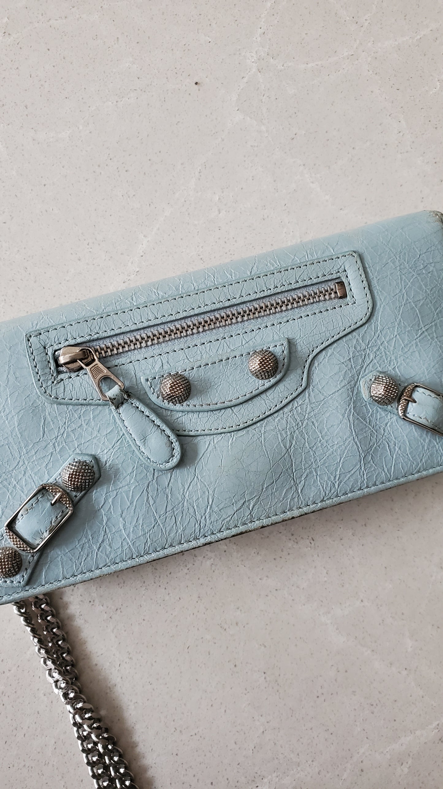 Authentic Balenciaga Upcycle Wallet on Chain