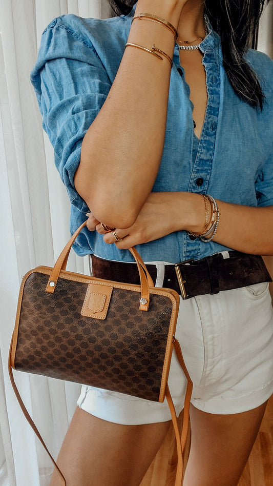 Authentic Vintage Celine Upcycle Purse with Straps