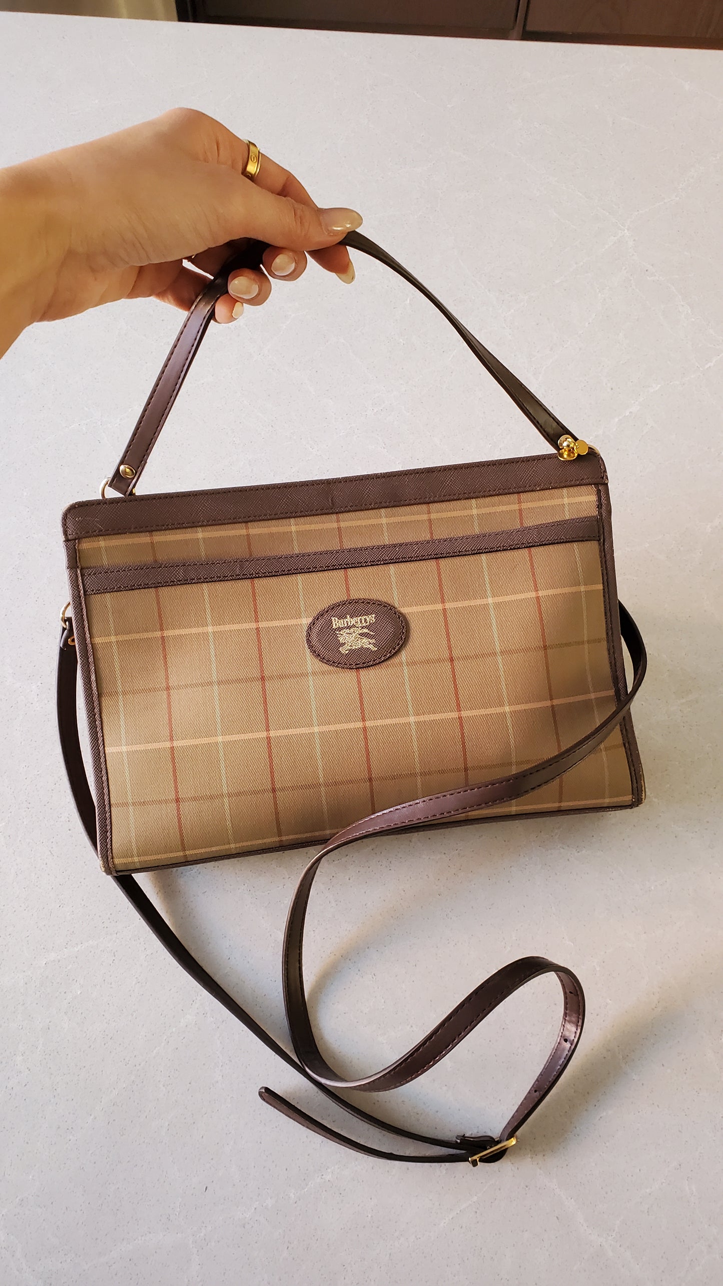 Authentic Burberry Upcycle Purse with 2 Straps