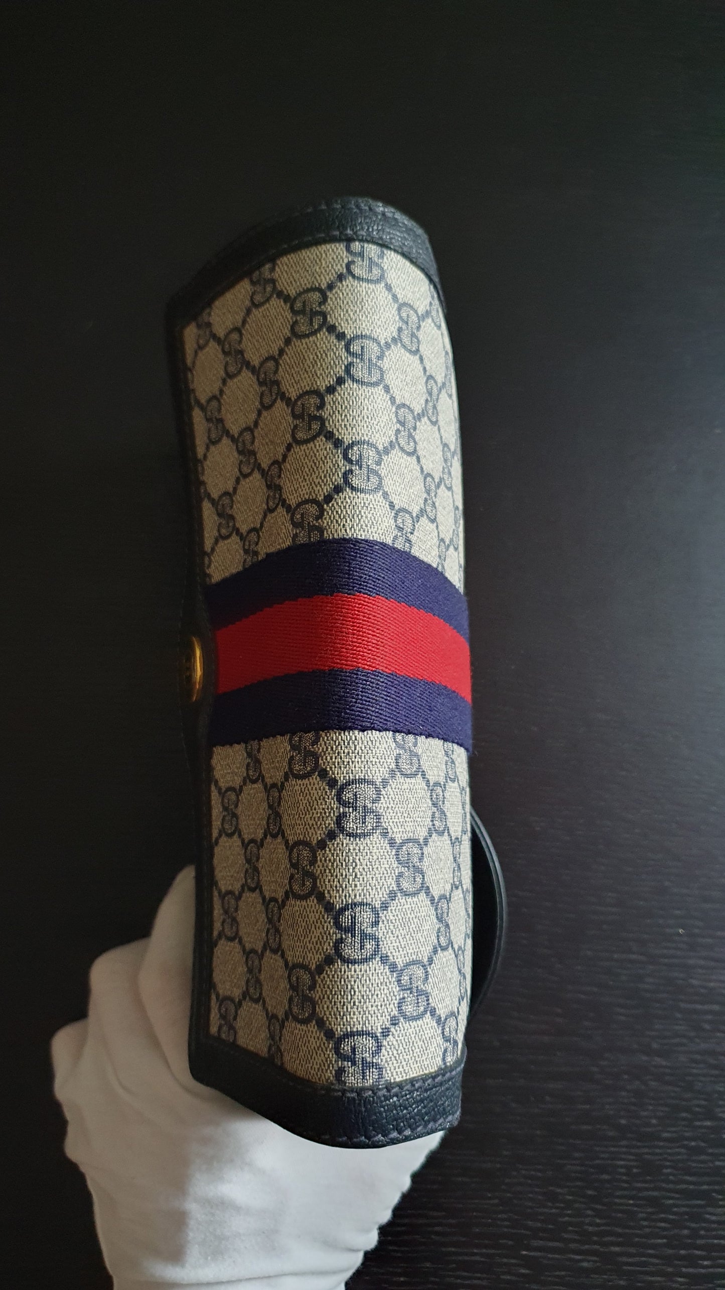 Authentic Vintage Gucci Upcycle (Dark Navy) Versatile Purse