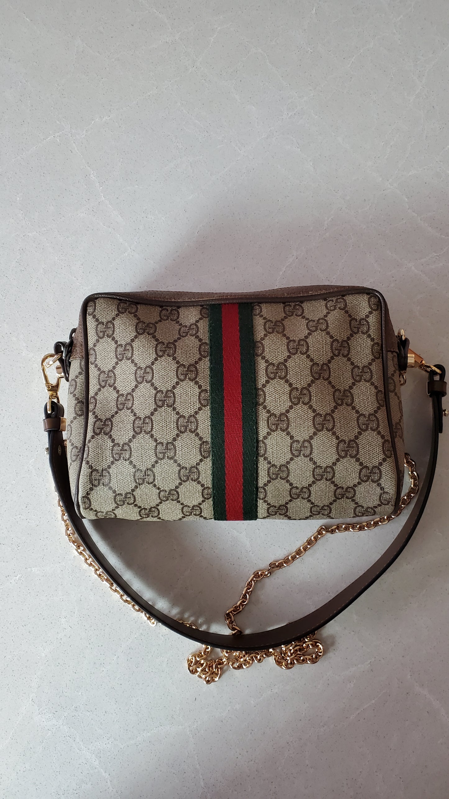 Authentic Vintage Gucci Upcycle Purse with Chain & Strap