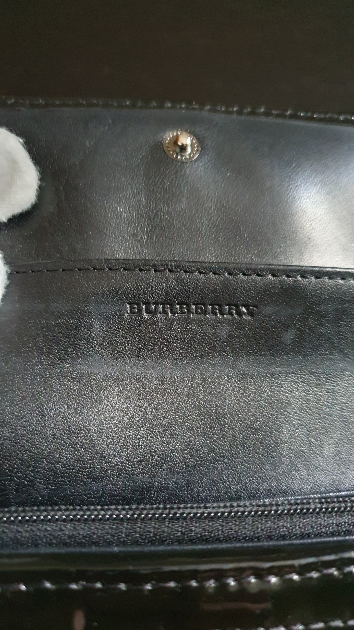 Authentic Burberry Upcycle Flap Wallet with Shoulder Strap