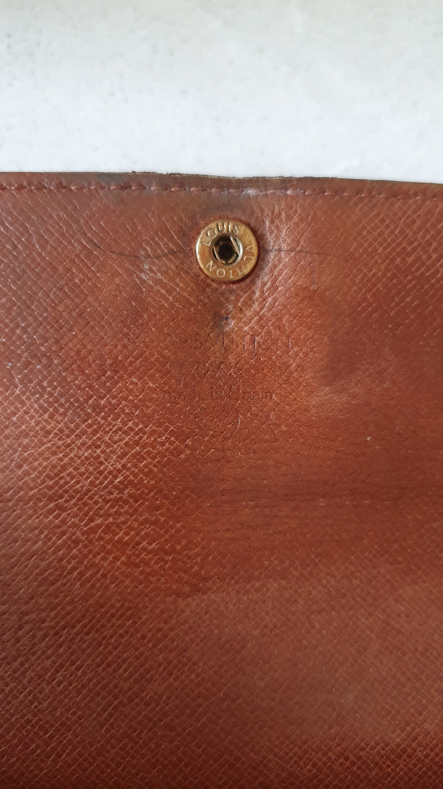 Authentic Vintage Louis Vuitton (2) Upcycle Brown Monogram Wallet with Two Handles