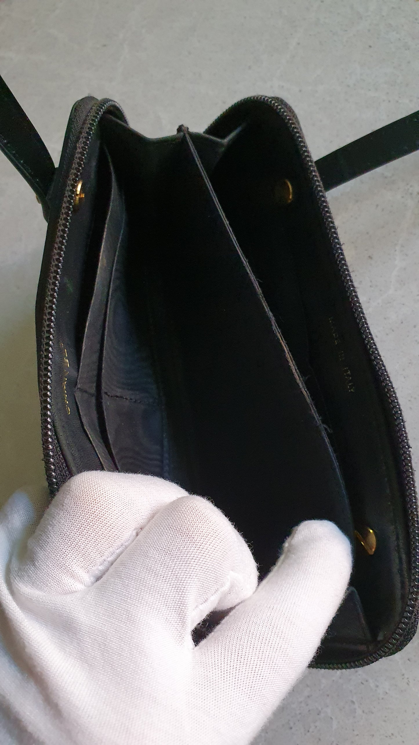 Authentic Chanel Upcycle Black Caviar Wallet with Shoulder Straps