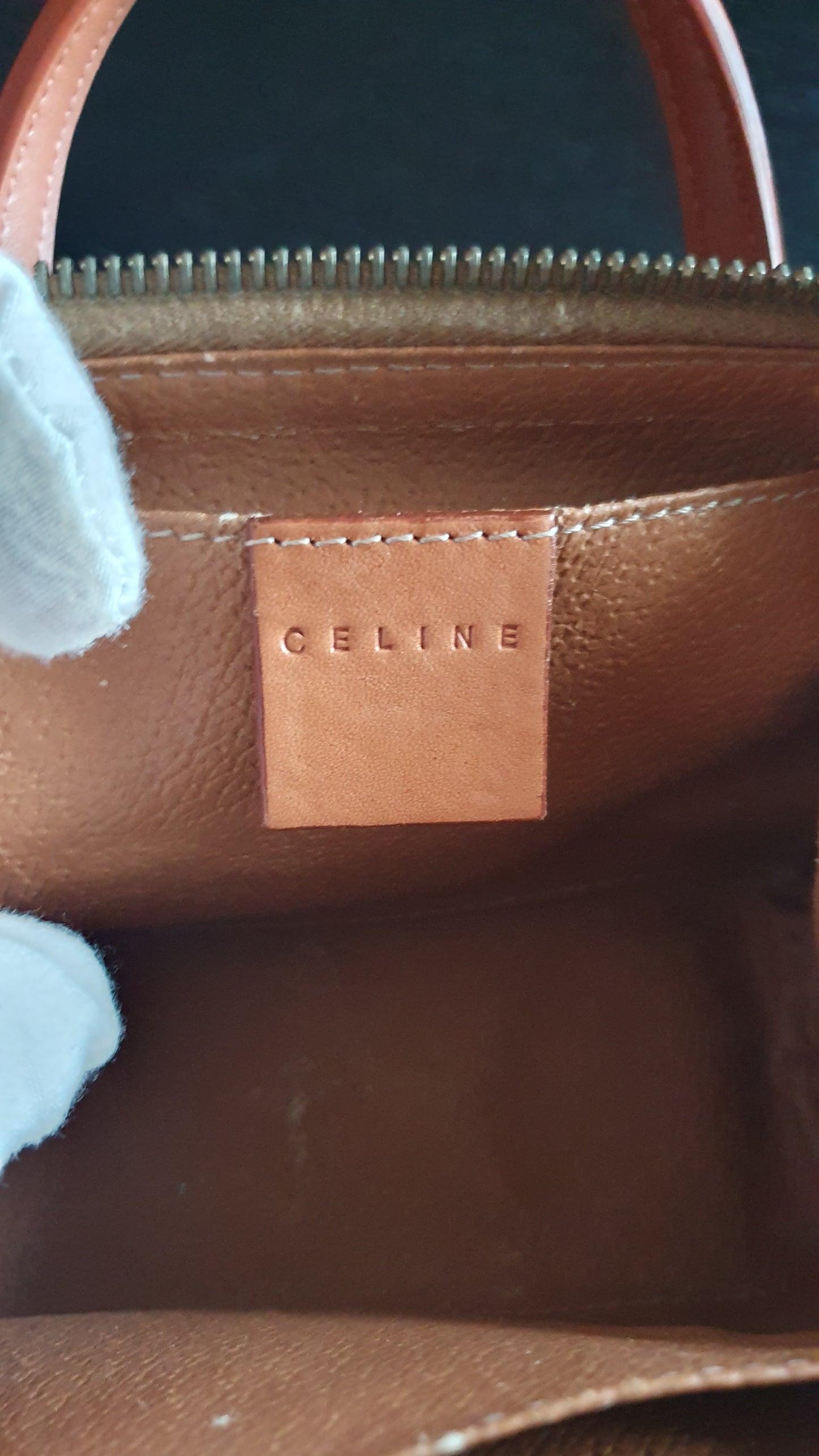 Authentic Vintage Celine Upcycle Small Brown Purse with Straps