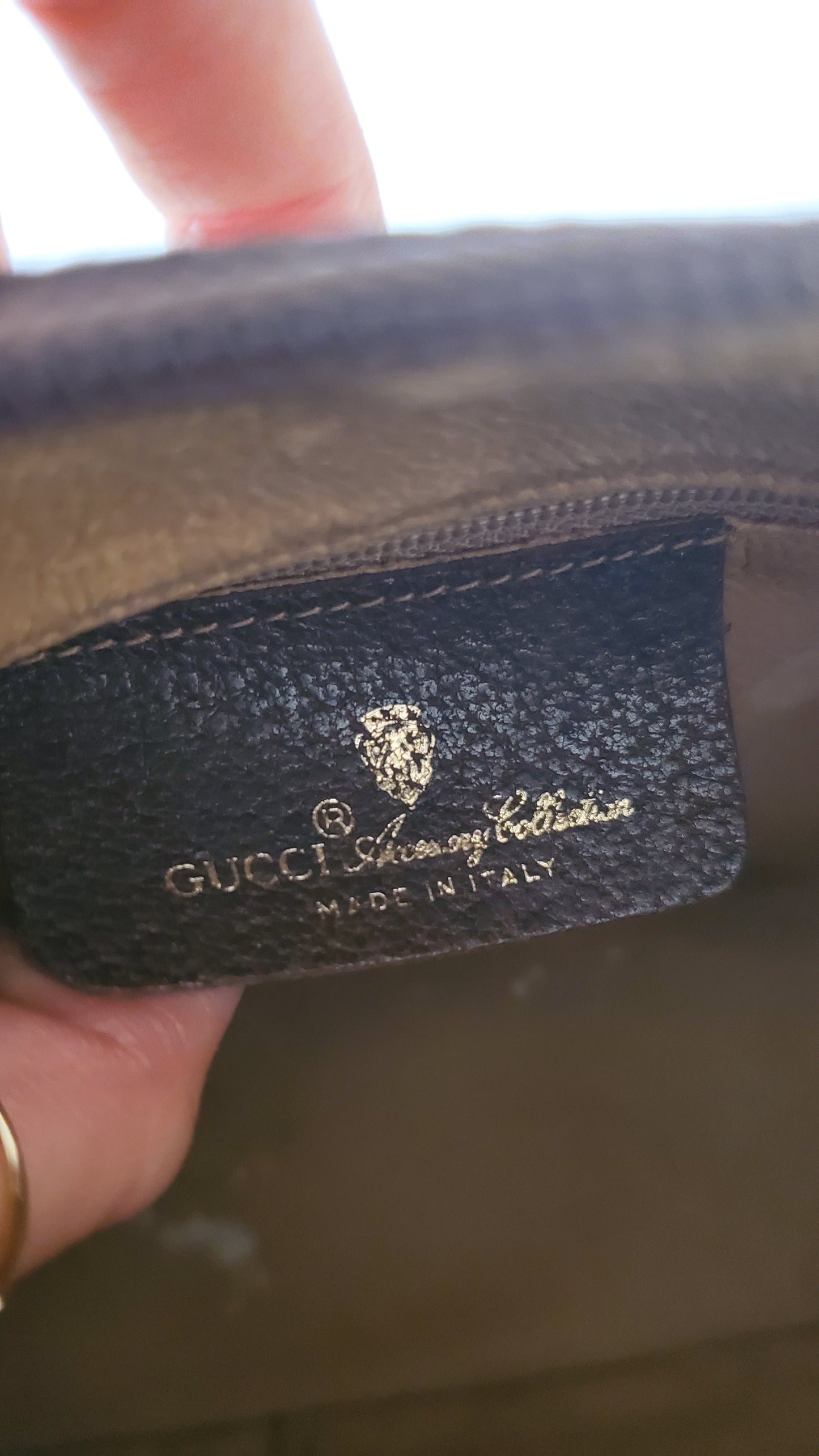 Authentic Vintage Gucci Upcycle Shoulder/ Crossbody Brown Purse on Chain