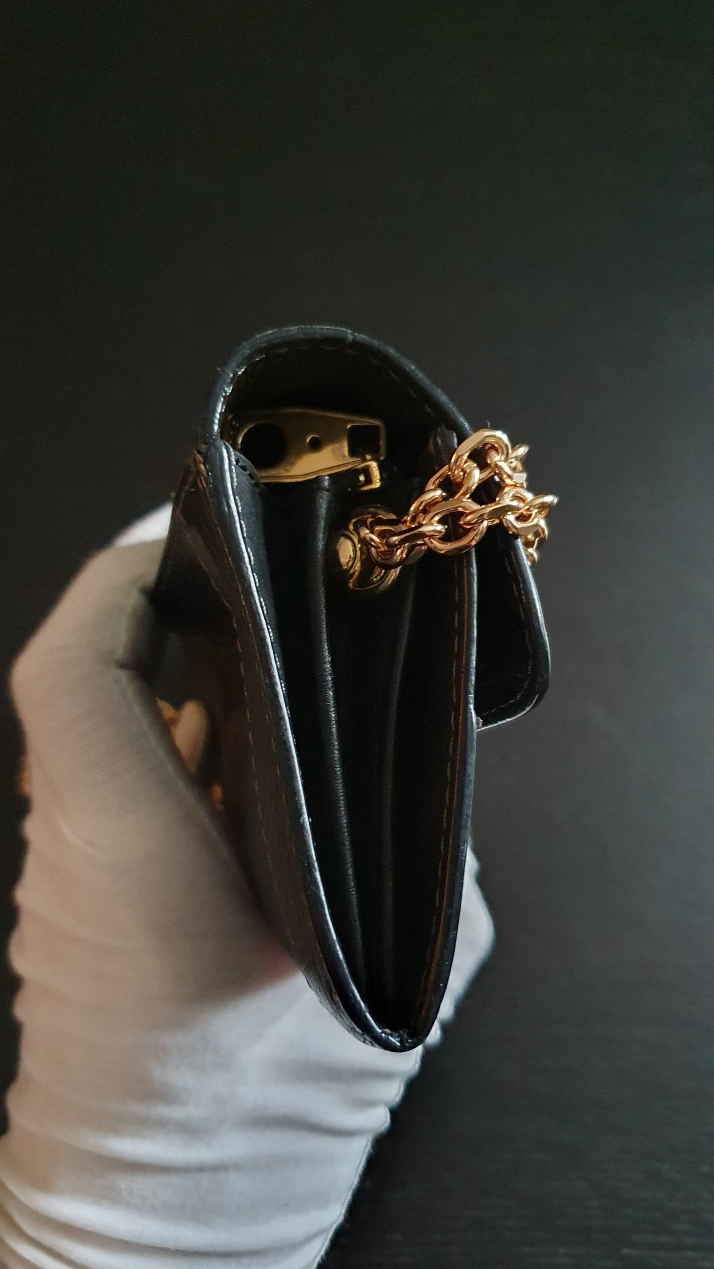 Authentic Celine Upcycle Wallet with Versatile Chain