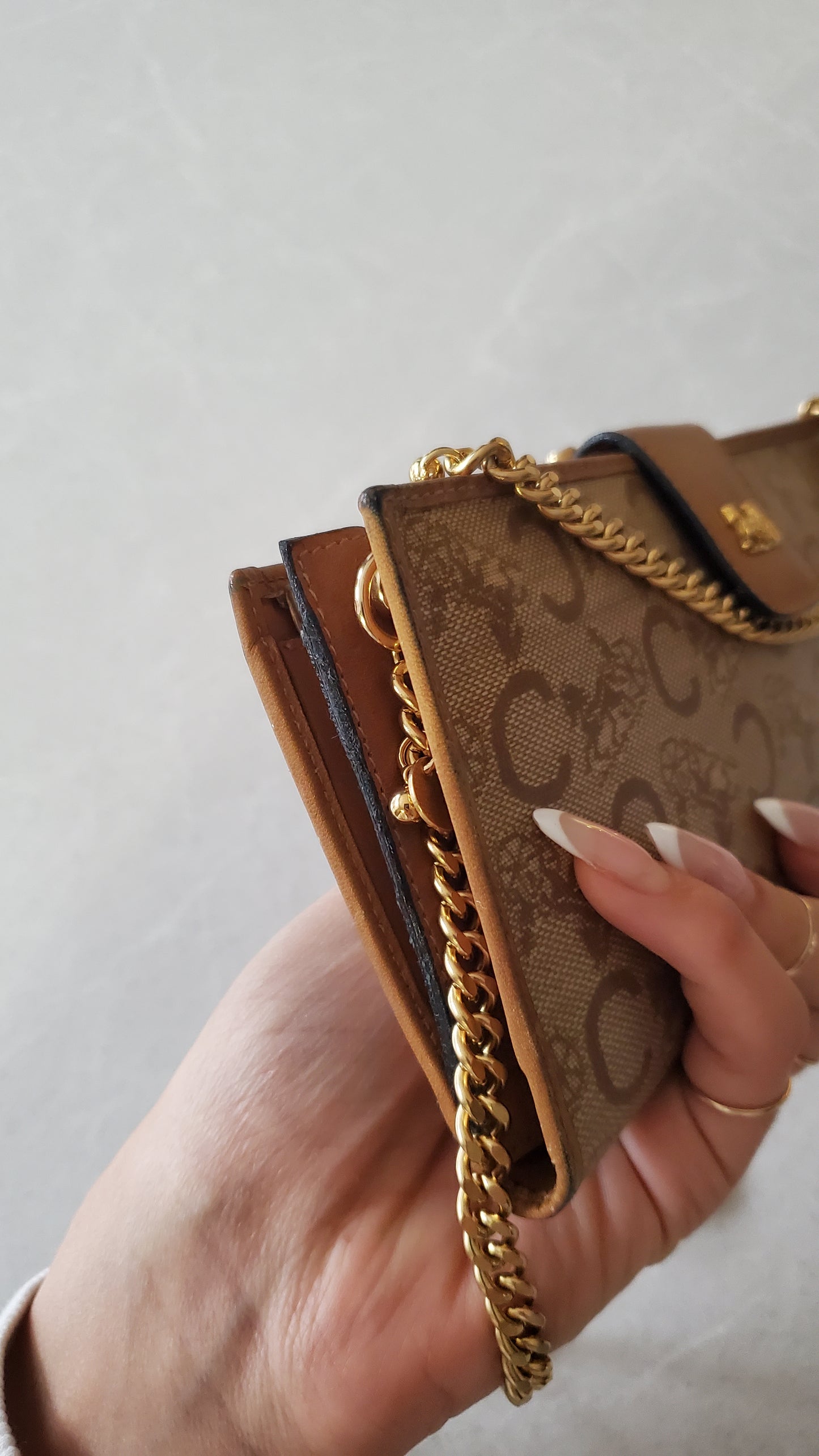 Authentic Vintage Celine Upcycle Long Wallet on Chains